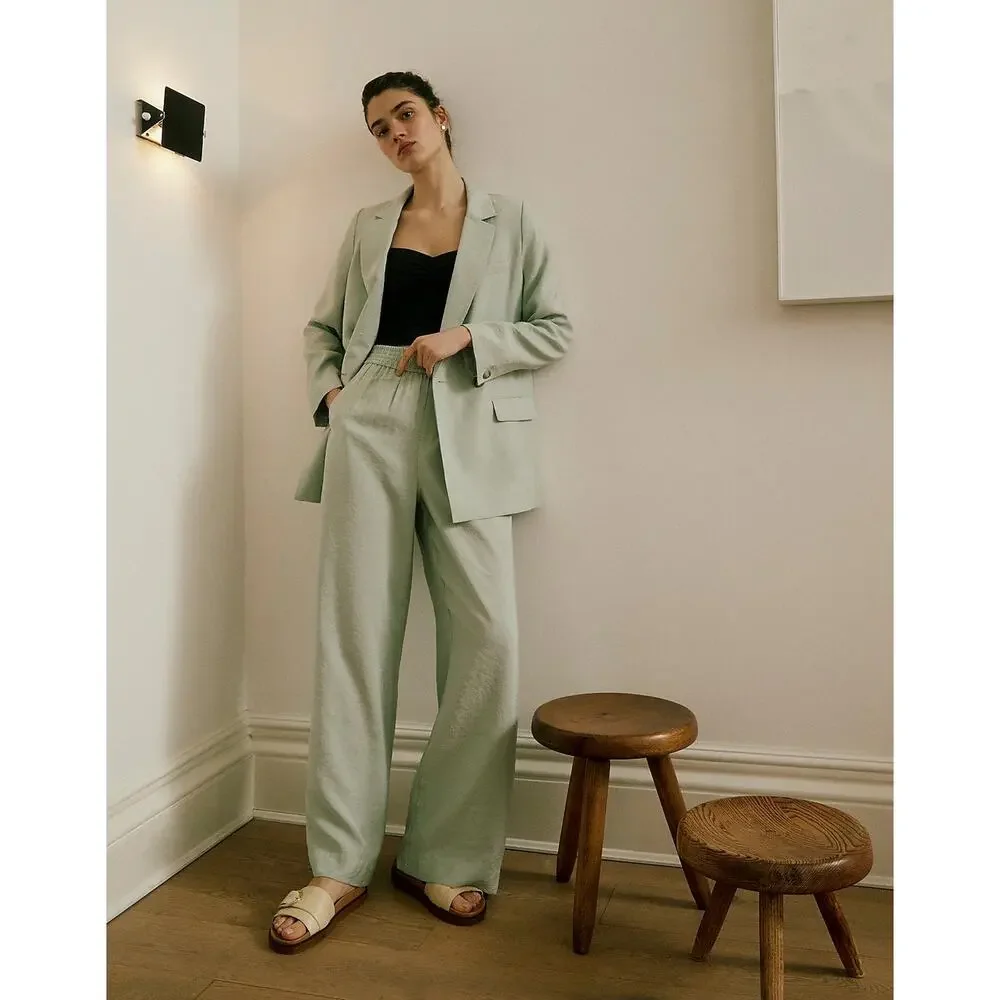 Madewell Carly Wide Leg Pants in Softdrape Size M NWT - Picture 10 of 13